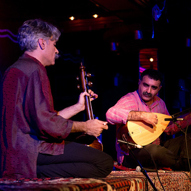 Kayhan Kalhaor and Erdal Erzincan perform during GlobalFest at New York City's Webster Hall on January 13th, 2013.