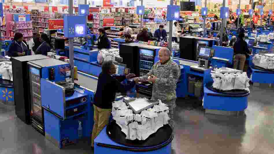 The scene in a Wal-Mart store in Alexandria, Va.