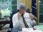 President Clinton speaks to a member of the House on Aug. 11, 1994, lobbying for votes for the crime bill. President Clinton speaks to a member of the House on Aug. 11, 1994, lobbying for votes for the crime bill.