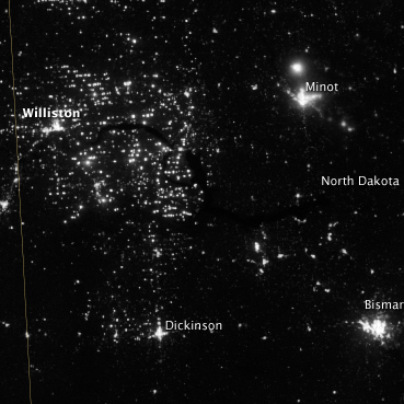 Map showing gas drilling in north dakota.