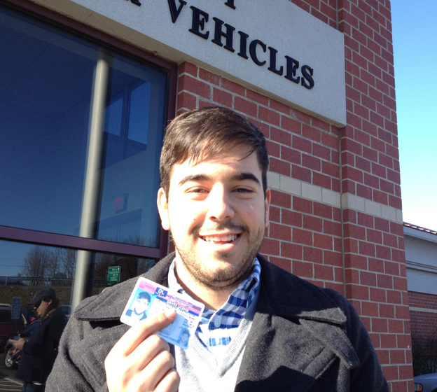 Lucas Codognolla, 22, receives his license after qualifying for it under President Obama's federal immigration policy, which allows some young immigrants who are in the country illegally to stay in the U.S. for at least two years.