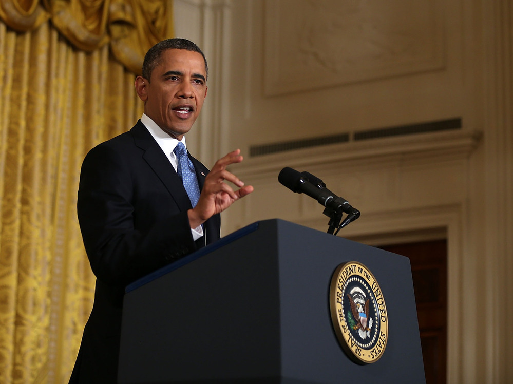 President Obama during his news conference at the White House on Monday. President Obama during his news conference at the White House on Monday.