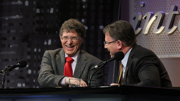 Shmuel Bar (left) and Jeffrey Goldberg argue against the motion "Israel Can Live with a Nuclear Iran."
