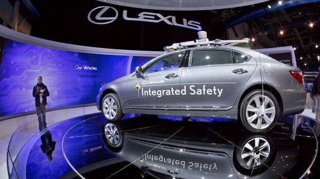 Car companies are picking up automobile concepts such as this Lexus SL 600 Integrated Safety driverless research vehicle, shown at the Consumer Electronics Show in early January in Las Vegas.