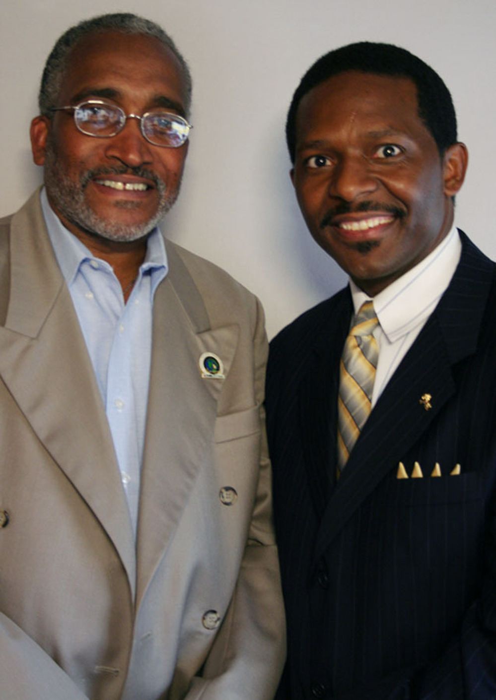 Bernard Holyfield (right) shares a childhood story with his friend Charles Barlow, about growing up in a racially charged Alabama during the early 1960s. Bernard Holyfield (right) shares a childhood story with his friend Charles Barlow, about growing up in a racially charged Alabama during the early 1960s.