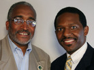 Bernard Holyfield (right) shares a childhood story with his friend Charles Barlow, about growing up in a racially charged Alabama during the early 1960s. Bernard Holyfield (right) shares a childhood story with his friend Charles Barlow, about growing up in a racially charged Alabama during the early 1960s.