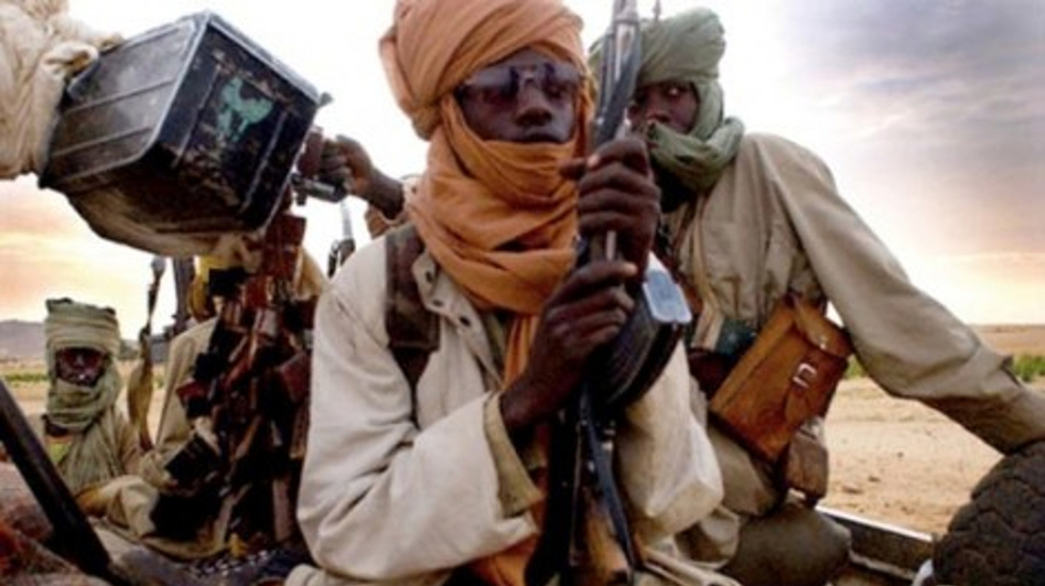 A picture taken with a mobile phone earlier this month purportedly shows Islamist insurgents in Gao, Mali.