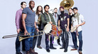 Sunny Jain (center, with drum) leads Red Baraat. The band's latest album, Shruggy Ji, came out this month. Sunny Jain (center, with drum) leads Red Baraat. The band's latest album, Shruggy Ji, came out this month.