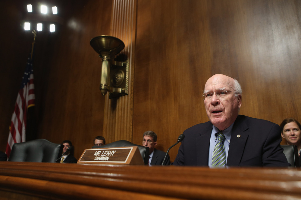 Senate Judiciary Committee Chairman Patrick Leahy, D-Vt., voted to allow guns in national parks and on Amtrak trains, but rejects suggestions that he'll slow-walk gun control efforts through Congress.