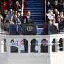 President Obama gives his first inaugural address on Jan. 20, 2009.