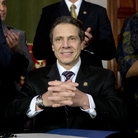 New York Gov. Andrew Cuomo signed a new gun control law in Albany on Tuesday. It's the nation's first gun law enacted since the December school shooting in Newtown, Conn.