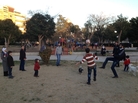 In the Syrian capital, Damascus, many residents try to maintain a normal routine despite the country's war. Here, Damascenes kick a soccer ball in a park. In the Syrian capital, Damascus, many residents try to maintain a normal routine despite the country's war. Here, Damascenes kick a soccer ball in a park.
