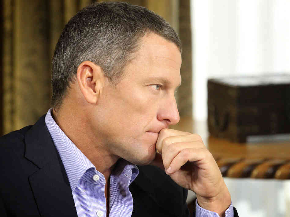 Lance Armstrong, during the interview with Oprah Winfrey that was recorded Monday and began airing Thursday night.