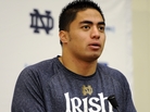 Notre Dame linebacker Manti Te'o speaks Nov. 29 after he received a sportsmanship award from the Awards and Recognition Association in South Bend, Ind. Notre Dame linebacker Manti Te'o speaks Nov. 29 after he received a sportsmanship award from the Awards and Recognition Association in South Bend, Ind.