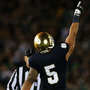 Manti Te'o, pointing skyward during Notre Dame's game against Michigan on Sept. 22. That was the day, he said then, of his girlfriend's funeral service. Now, he says he never met her and they had only an online and telephone relationship. Manti Te'o, pointing skyward during Notre Dame's game against Michigan on Sept. 22. That was the day, he said then, of his girlfriend's funeral service. Now, he says he never met her and they had only an online and telephone relationship.
