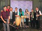 The young musicians of Seguro Que Si will perform in this weekend's Inaugural Parade. Left to right: Daniel Chico (bass), Kevin Arguelles (piano), Maxwell Frost (timbales), Christopher Muriel (congas), Niyah Lowell (bongos), Annette Rodriguez (vocal), Sean Fernandez (trumpet), Robby Cruz (trumpet). The young musicians of Seguro Que Si will perform in this weekend's Inaugural Parade. Left to right: Daniel Chico (bass), Kevin Arguelles (piano), Maxwell Frost (timbales), Christopher Muriel (congas), Niyah Lowell (bongos), Annette Rodriguez (vocal), Sean Fernandez (trumpet), Robby Cruz (trumpet).