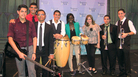 The young musicians of Seguro Que Si will perform in this weekend's Inaugural Parade. Left to right: Daniel Chico (bass), Kevin Arguelles (piano), Maxwell Frost (timbales), Christopher Muriel (congas), Niyah Lowell (bongos), Annette Rodriguez (vocal), Sean Fernandez (trumpet), Robby Cruz (trumpet). The young musicians of Seguro Que Si will perform in this weekend's Inaugural Parade. Left to right: Daniel Chico (bass), Kevin Arguelles (piano), Maxwell Frost (timbales), Christopher Muriel (congas), Niyah Lowell (bongos), Annette Rodriguez (vocal), Sean Fernandez (trumpet), Robby Cruz (trumpet).