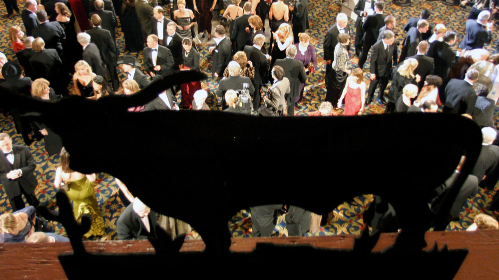 Guests arrive for the Black Tie and Boots Inaugural Ball in Washington back in 2005 to celebrate President Bush's second term.
