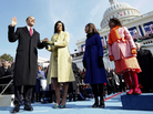 Barack Obama takes the oath of office beside his wife Michelle and daughters Sasha, right, and Malia, at the U.S. Capitol in Washington on Jan. 20, 2009. Barack Obama takes the oath of office beside his wife Michelle and daughters Sasha, right, and Malia, at the U.S. Capitol in Washington on Jan. 20, 2009.