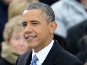President Obama delivers his second inaugural address Monday in Washington.