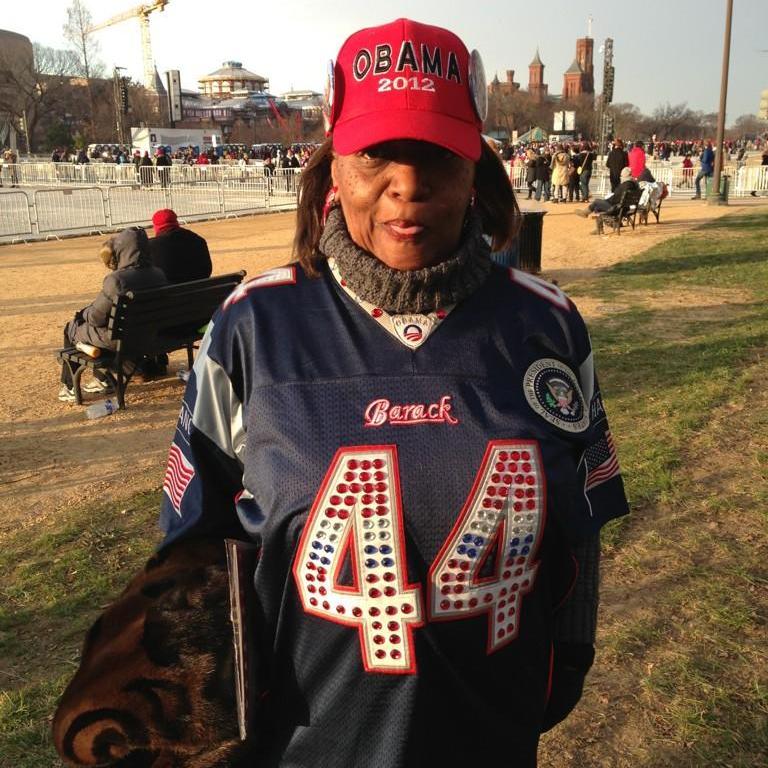 Cheryl Copeland of Chicago, on the National Mall early today. Cheryl Copeland of Chicago, on the National Mall early today.