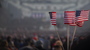 As a second-term president, Barack Obama necessarily generates less excitement than he did as a newcomer. Above, flags flew during his 2009 inauguration.