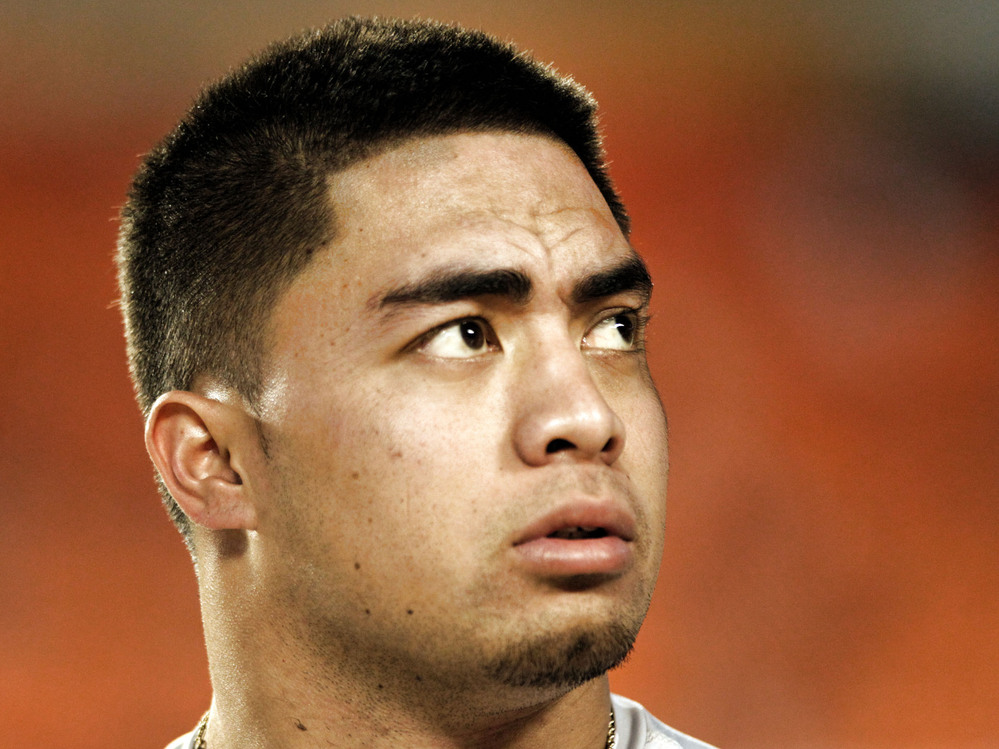 Notre Dame linebacker Manti Te'o before the BCS National Championship game against Alabama on Jan. 7 in Miami.