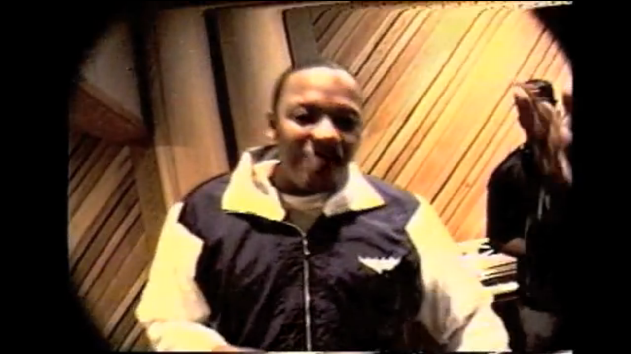 Dr. Dre in studio.