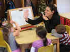 Teacher Denise Severing leads a math lesson at a Head Start school in Woodbourne, New York. Teacher Denise Severing leads a math lesson at a Head Start school in Woodbourne, New York.