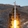 This picture taken by North Korea's official Korean Central News Agency on December 12, 2012 shows North Korean rocket Unha-3, carrying the satellite Kwangmyongsong-3.