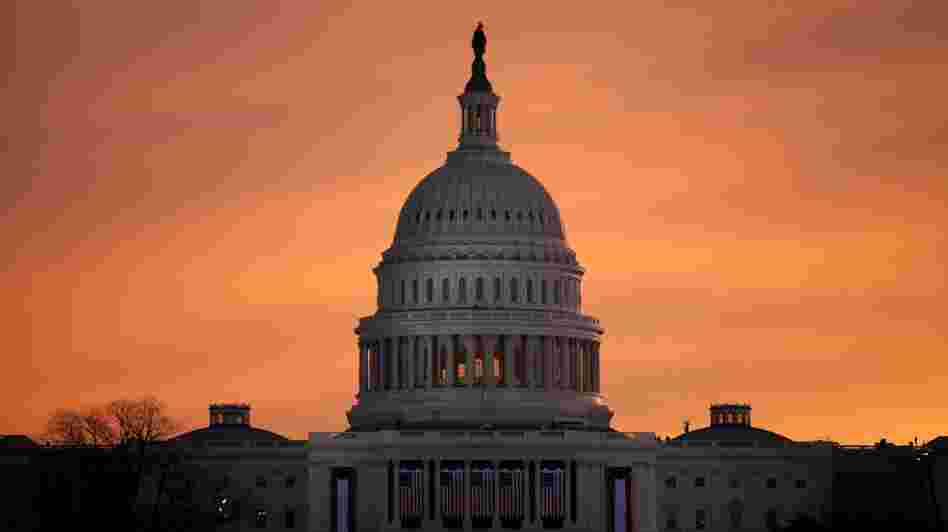 The U.S. Capitol at sunrise on Monday, before President Obama's second inauguration. While the president raised big issues in his inaugural address — climate change, gay rights, immigration, the shooting of schoolchildren — none of them appear to top the agenda of Congress, which returned to work Tuesday.