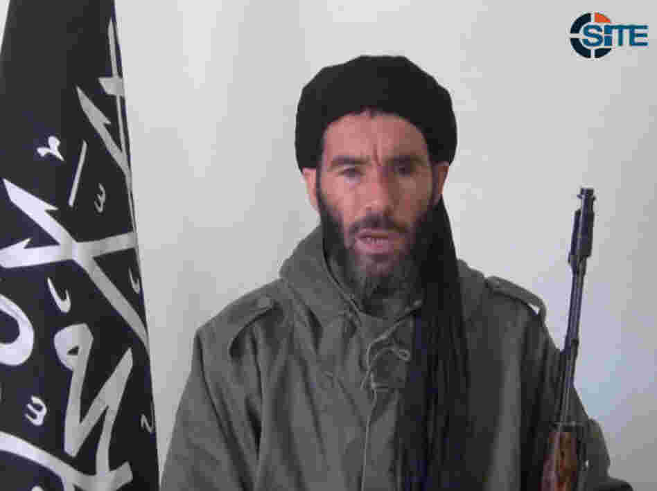 This image from video provided by the SITE Intel Group made available Jan. 17 purports to show militant militia leader Mokhtar Belmokhtar. He claimed responsibility in a video posted Monday for last week's deadly attack on a BP gas facility in Algeria.