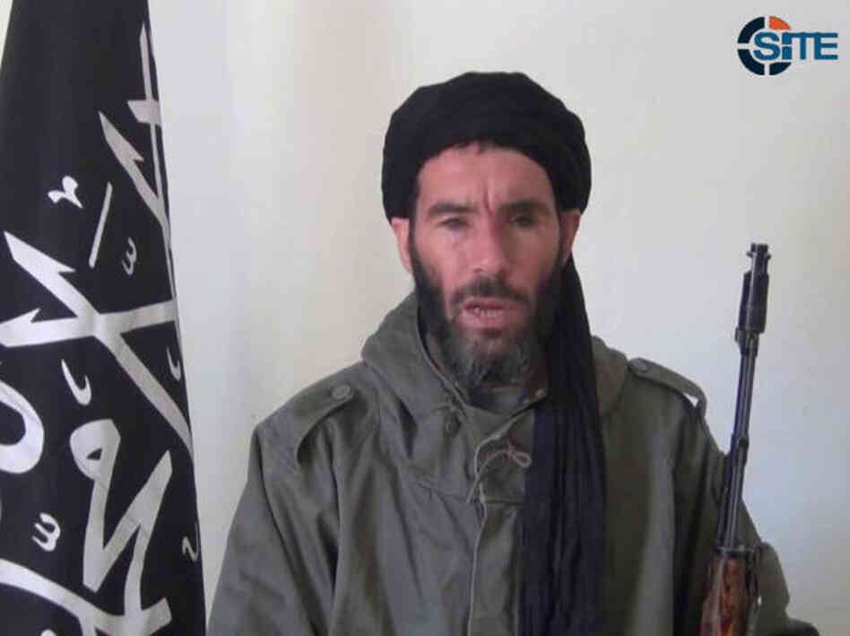 This image from video provided by the SITE Intel Group made available Jan. 17 purports to show militant militia leader Mokhtar Belmokhtar. He claimed responsibility in a video posted Monday for last week's deadly attack on a BP gas facility in Algeria.