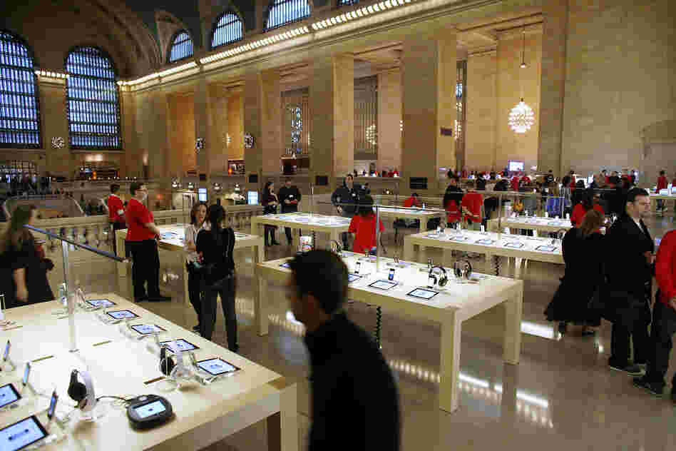 Grand Central's Apple store overlooks the train station's main concourse. The store opened in December 2011.