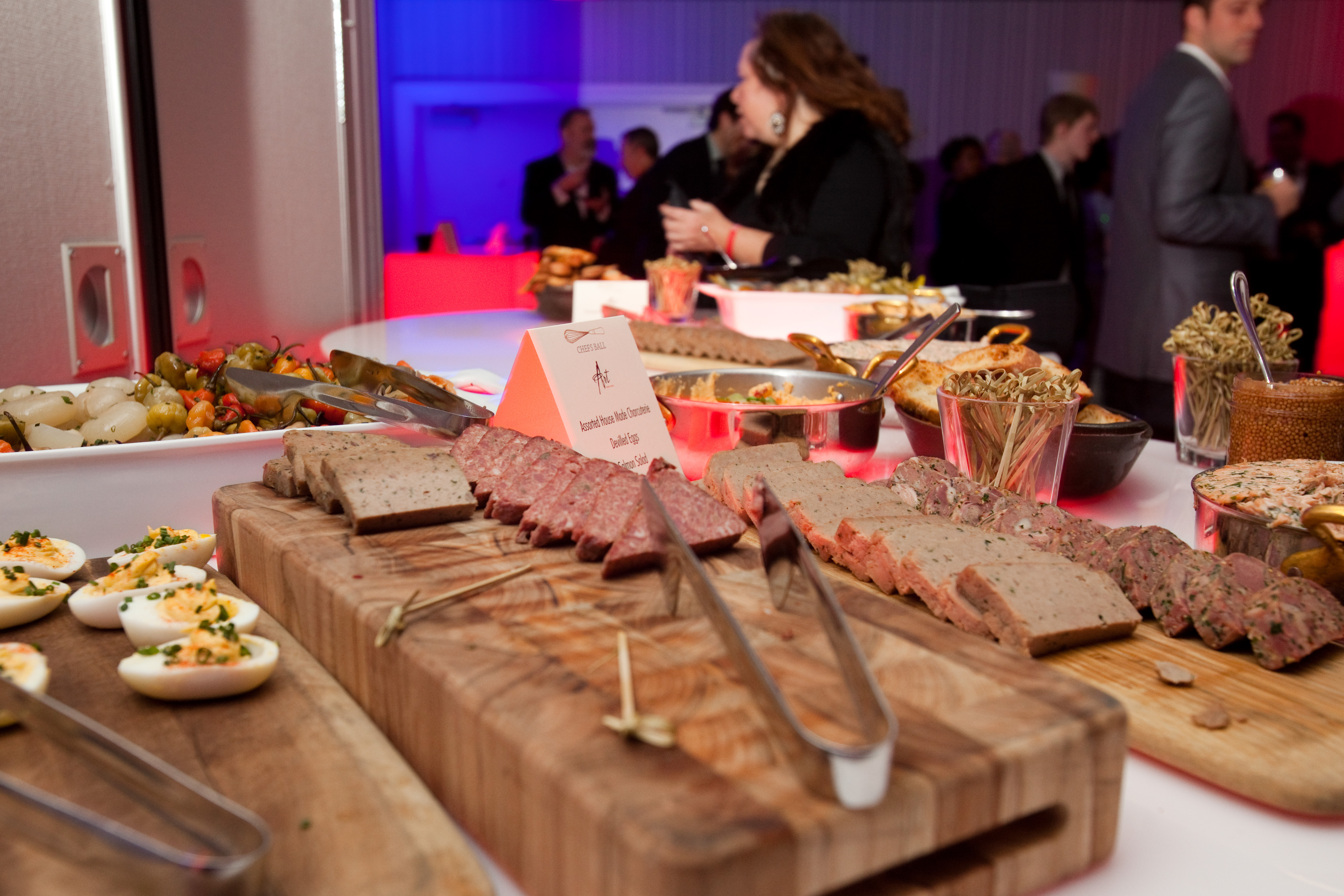 Pate at the hors d'oeuvres table at the Chefs Ball.