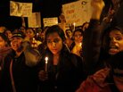 The scene at a candle light vigil earlier this month in New Delhi. Those gathered want the men accused in a brutal rape and murder to be punished, and they want violence against women in India to stop. The scene at a candle light vigil earlier this month in New Delhi. Those gathered want the men accused in a brutal rape and murder to be punished, and they want violence against women in India to stop.