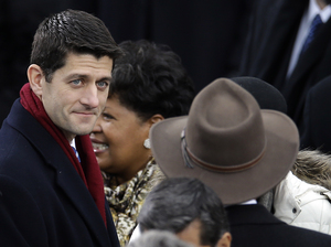 Rep. Paul Ryan, R-Wis., arrives at President Obama's inauguration Monday on Capitol Hill. On Tuesday, Ryan, who ran for vice president on the losing Republican ticket last year, said Obama's inaugural address showed a "proud and confident liberal progressive." Rep. Paul Ryan, R-Wis., arrives at President Obama's inauguration Monday on Capitol Hill. On Tuesday, Ryan, who ran for vice president on the losing Republican ticket last year, said Obama's inaugural address showed a "proud and confident liberal progressive."