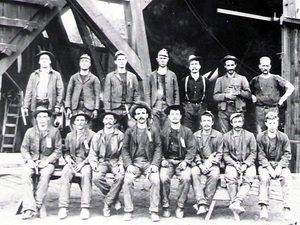 Gold Rush-era miners from the Keystone Mine near Sutter Creek, Calif.