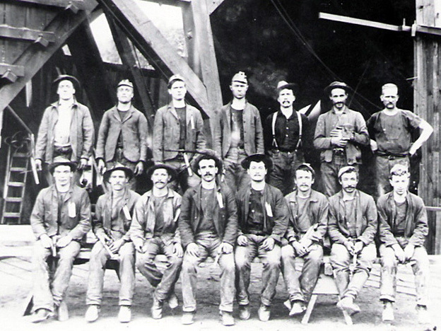 Gold Rush-era miners from the Keystone Mine near Sutter Creek, Calif.