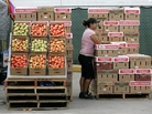 Boxes of tomatoes are for sale in an open air market in Immokalee, Fla. Boxes of tomatoes are for sale in an open air market in Immokalee, Fla.