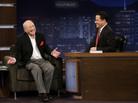 Comedian Jimmy Kimmel interviews Mel Brooks on Jimmy Kimmel Live. Comedian Jimmy Kimmel interviews Mel Brooks on Jimmy Kimmel Live.
