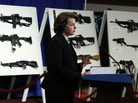 Sen. Dianne Feinstein, D-Calif., speaks at a news conference Thursday announcing her plan to introduce a bill to ban assault weapons and high-capacity magazines. Sen. Dianne Feinstein, D-Calif., speaks at a news conference Thursday announcing her plan to introduce a bill to ban assault weapons and high-capacity magazines.