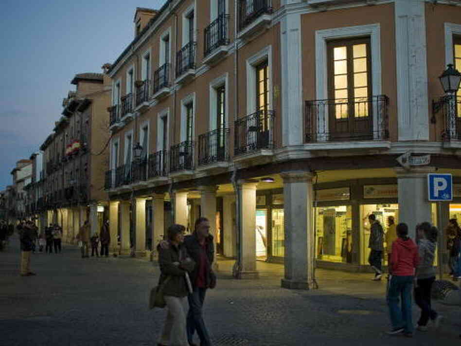 The Catholic Church owns more than just places of worship. It also owns apartments and retail buildings. Here, arcades line the busy Calle Mayor (Main Street) in Alcala de Henares, Spain, in 2008. The Catholic Church owns more than just places of worship. It also owns apartments and retail buildings. Here, arcades line the busy Calle Mayor (Main Street) in Alcala de Henares, Spain, in 2008.