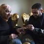 Yusef puts a wedding ring on his fiancee Ghada's finger in the war-torn city of Aleppo in northern Syria on Jan. 17. They met on Facebook and were wed by a rebel commander.