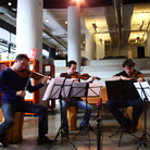 The Ebene Quartet performs at powerHouse Arena in Brooklyn, New York, in August 2012. The Ebene Quartet performs at powerHouse Arena in Brooklyn, New York, in August 2012.