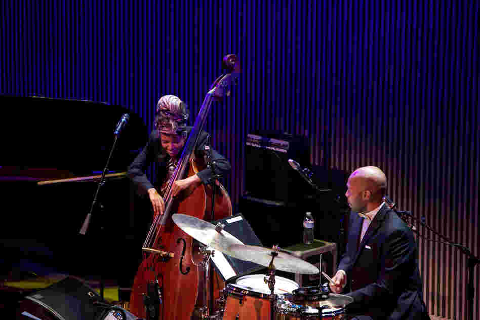 Accompanied by drummer Eric Harland, Esperanza Spalding essayed her take on "Look No Further."