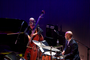Accompanied by drummer Eric Harland, Esperanza Spalding essayed her take on "Look No Further."