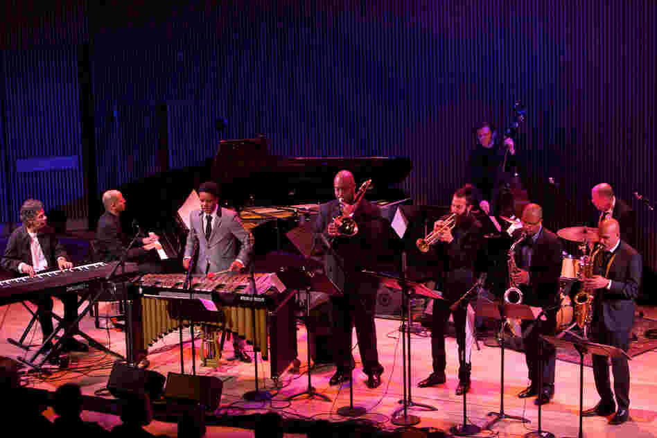 Chick Corea (keyboard) joined the SFJAZZ Collective for the closing performance, an arrangement of his piece "Spain."