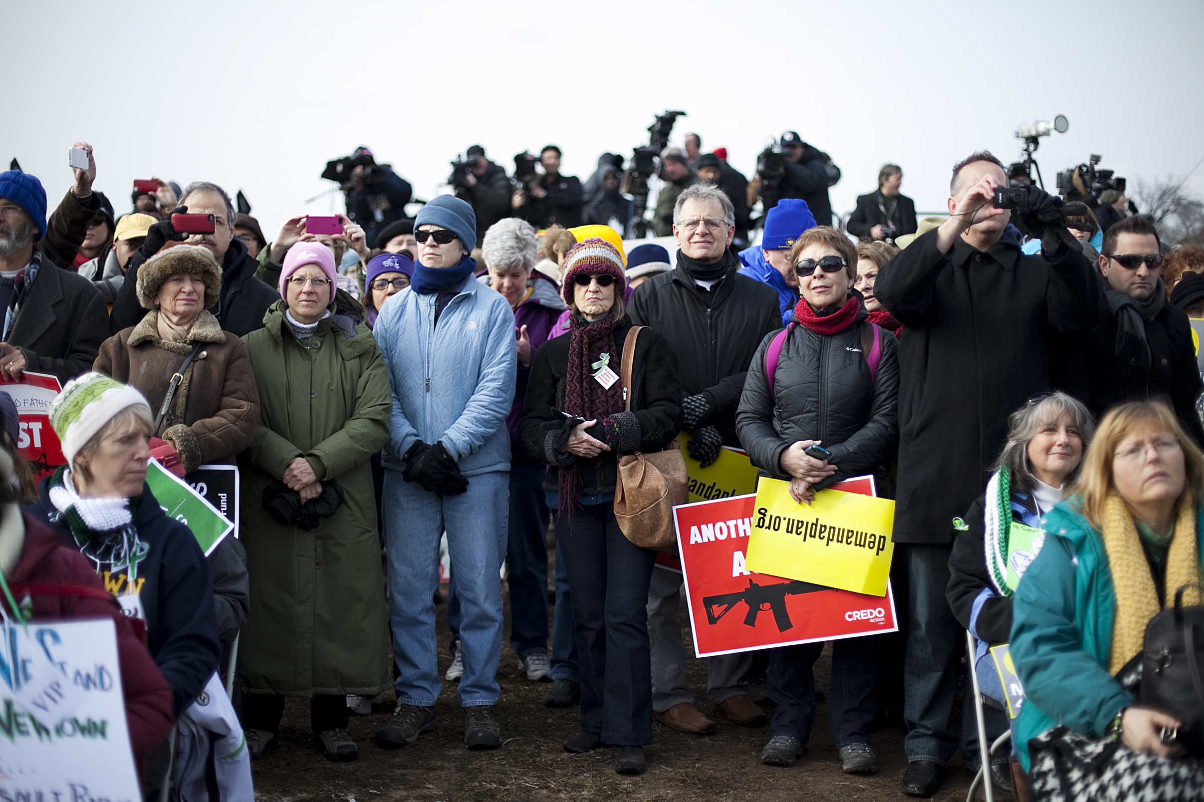After their march, demonstrators gathered to for speeches and performances supporting efforts to ban military-style assault rifles and other gun control measures.
