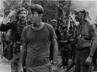 Dennis Hopper, Martin Sheen, and Frederic Forrest survey a temple in a scene from Francis Ford Coppola's Apocalypse Now. Dennis Hopper, Martin Sheen, and Frederic Forrest survey a temple in a scene from Francis Ford Coppola's Apocalypse Now.
